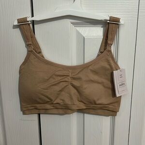 NWT Auden Nude Nursing Pumping Bra Size M